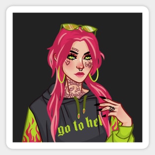 Acidic girl Sticker